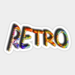 Psychedelic Retro Sticker